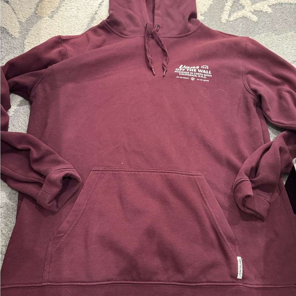 Vans Burgundy Sweatshirt with Graphic Print